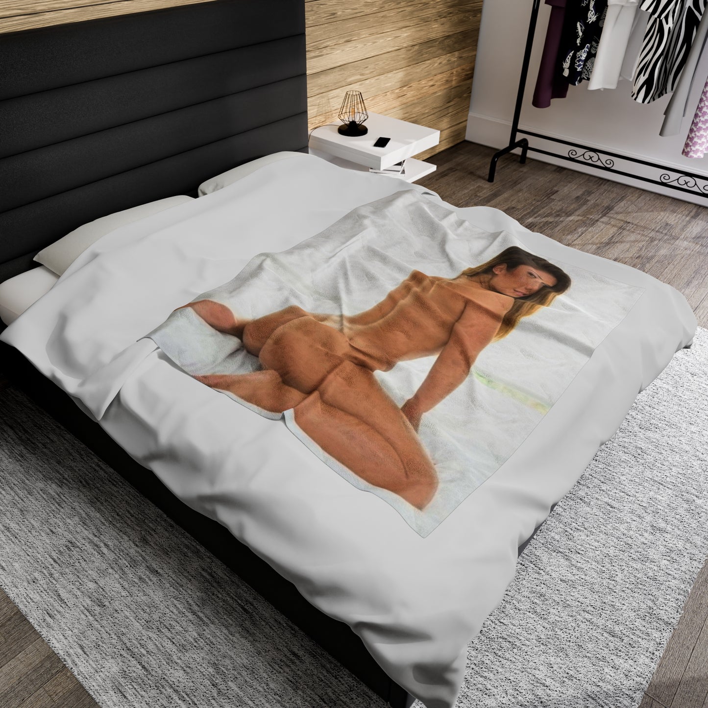 Velveteen Plush Blanket Eva Lovia Nude