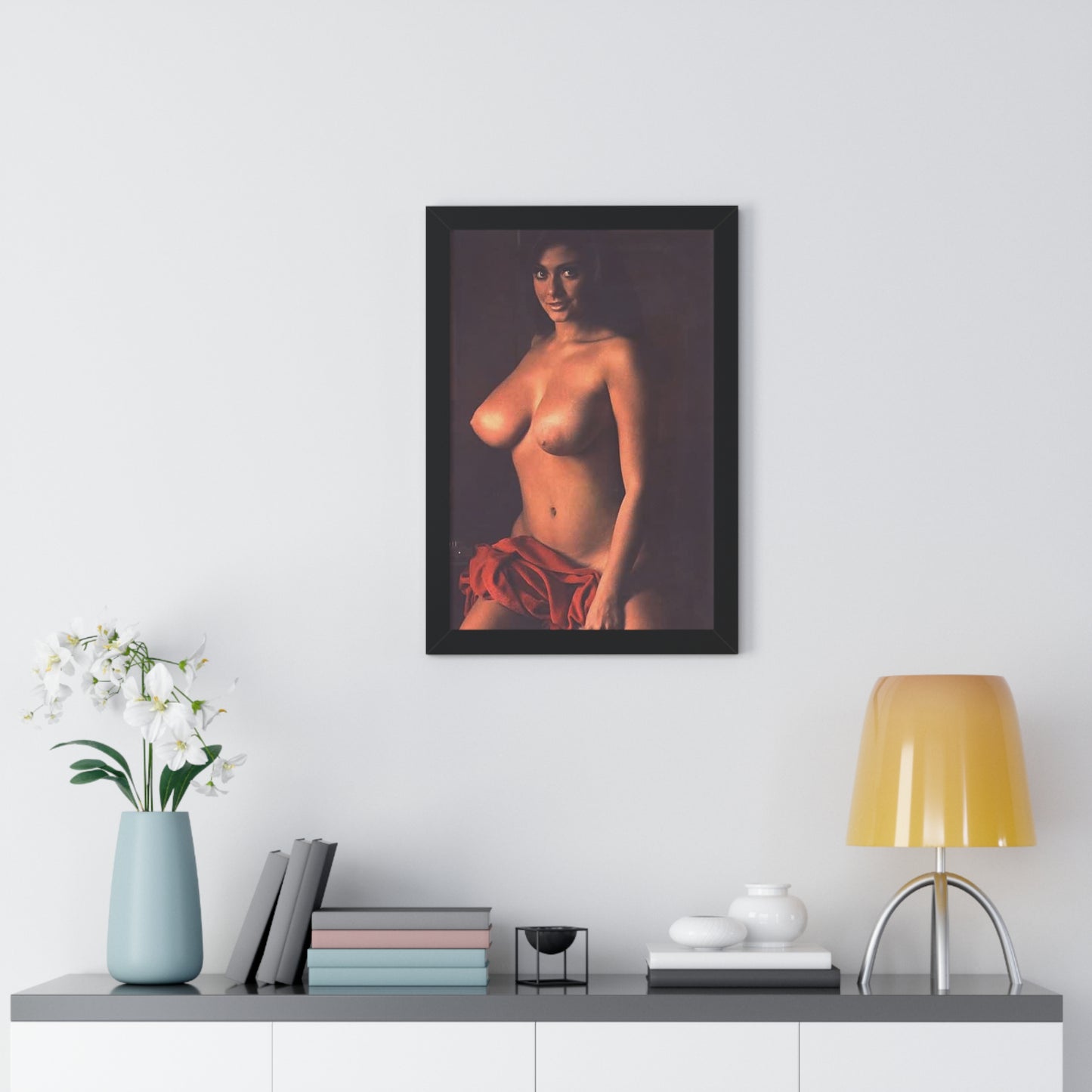 Framed Vertical Poster Playboy Playmate Cynthia Myers Nude