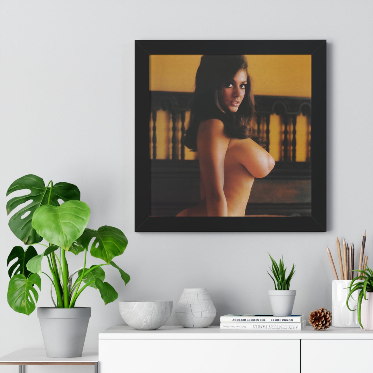 Framed Vertical Poster Playboy Playmate Cynthia Myers Nude