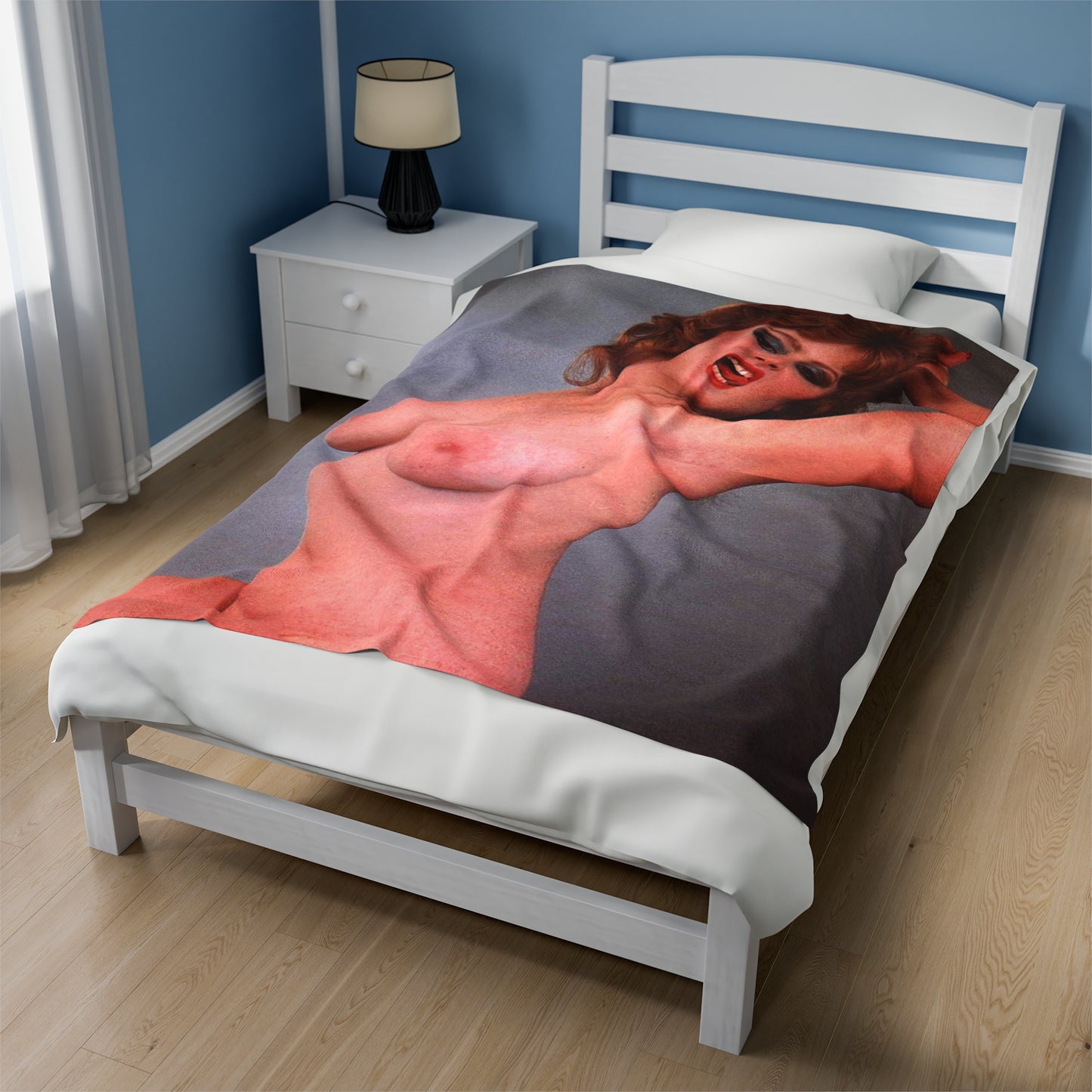 Velveteen Plush Blanket Retro Pornstar Lisa De Leeuw Nude