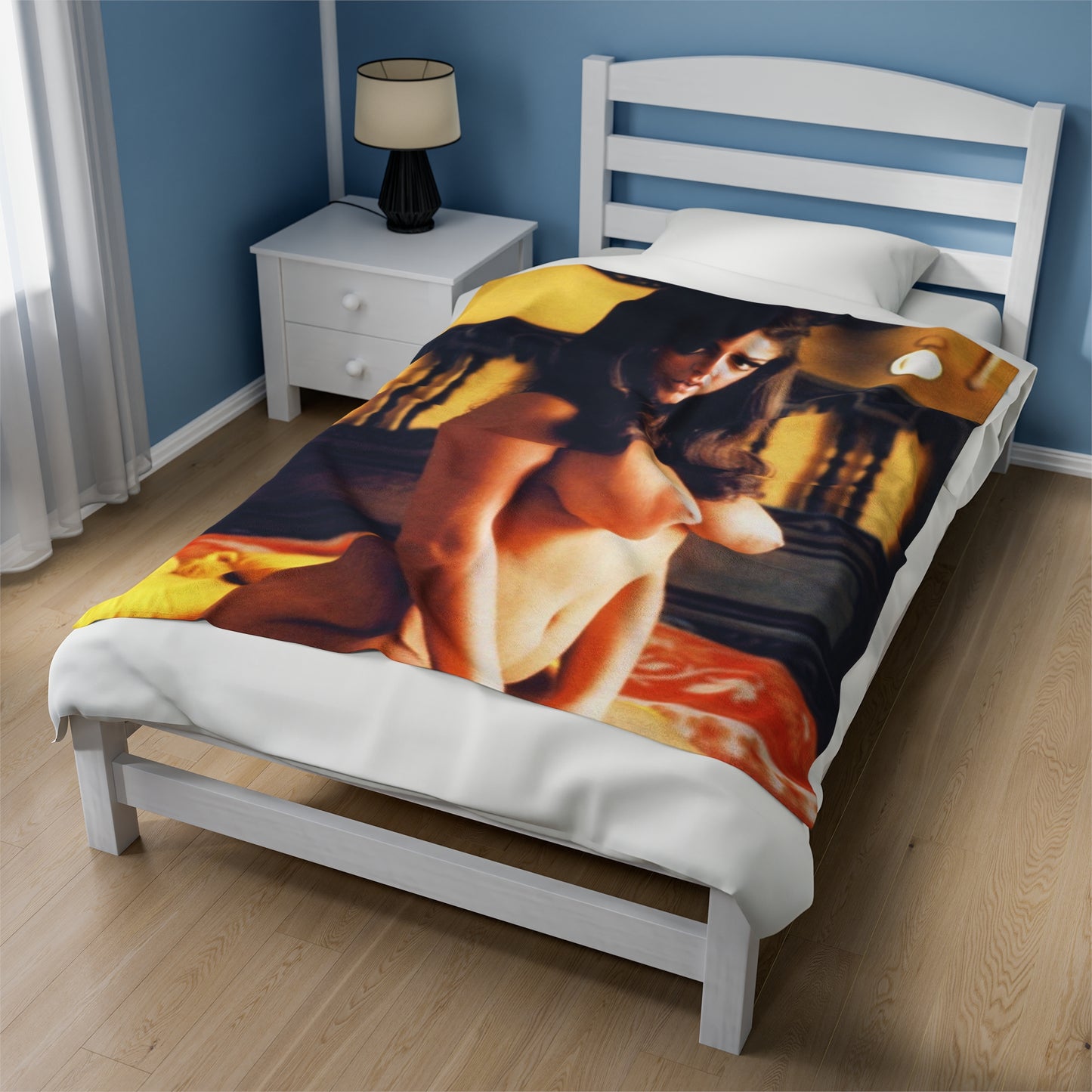 Velveteen Plush Blanket Playmate Cynthia Myers Nude
