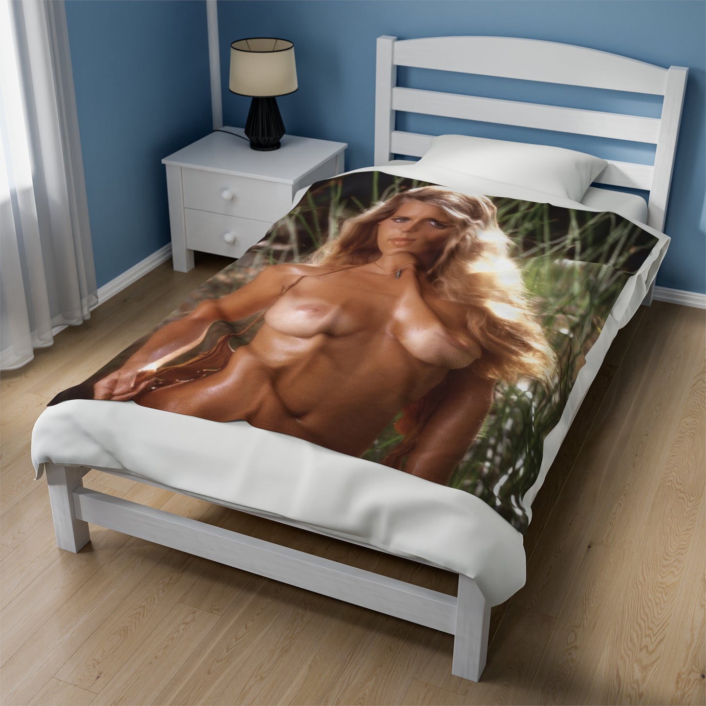 Velveteen Plush Blanket Playboy Playmate September 1981 Susan Smith