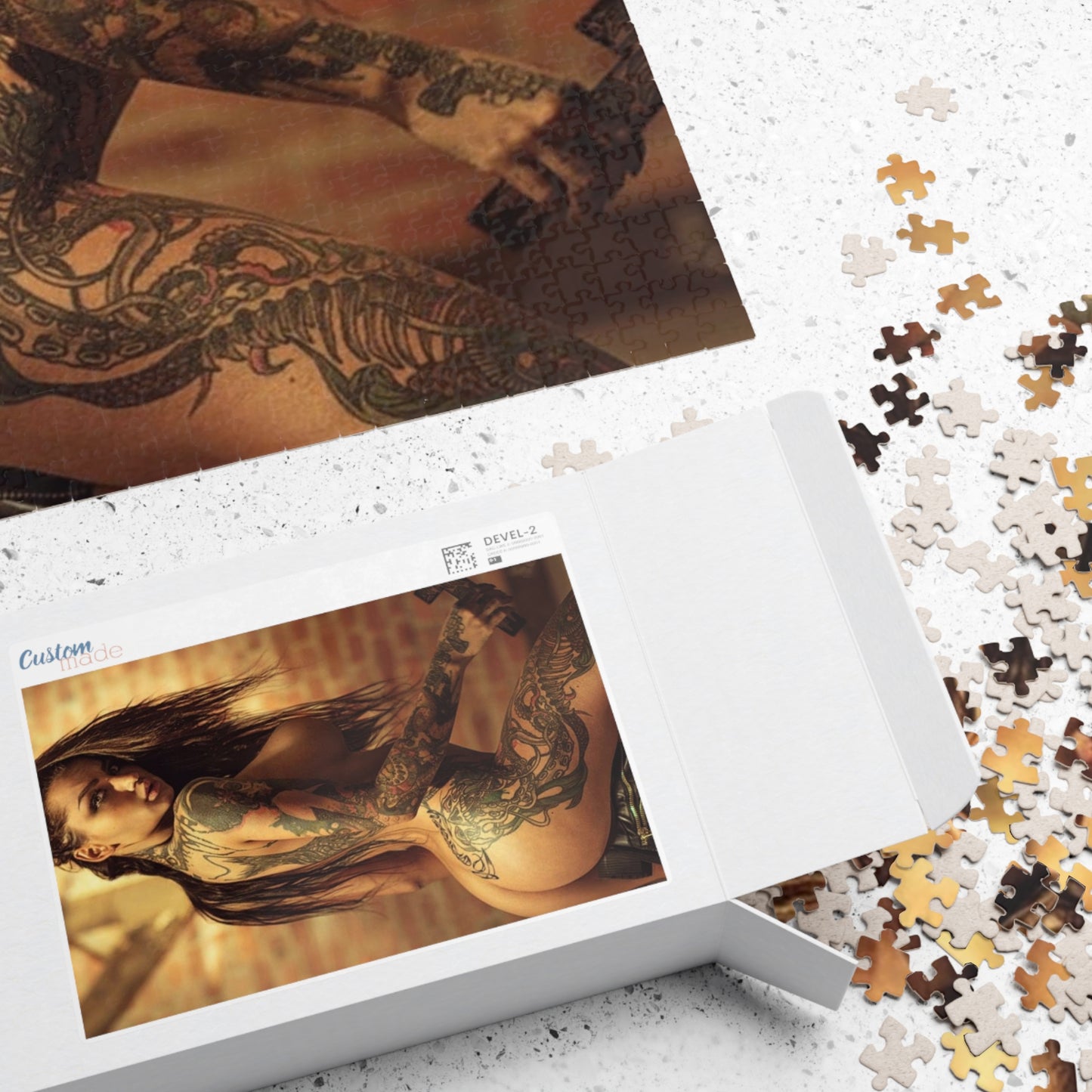 Puzzle (110, 252, 500, 1014-piece) Nude and Tattooed #4