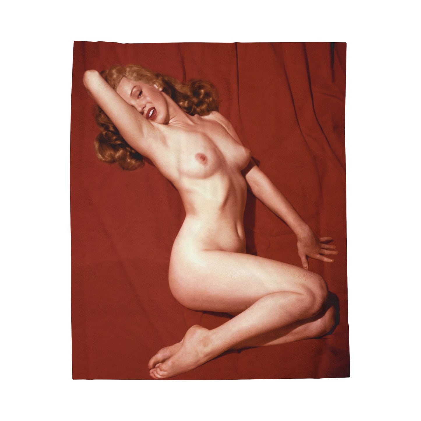 Velveteen Plush Blanket Playboy Playmate December 1953 Marilyn Monroe