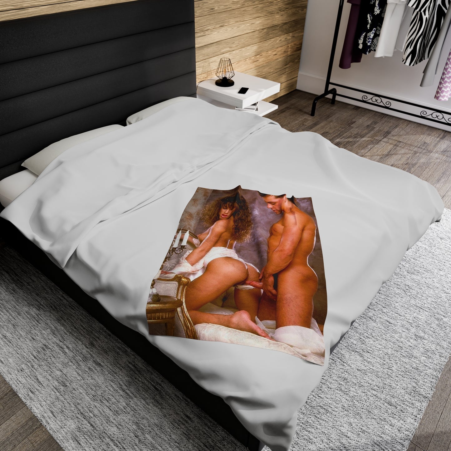 Velveteen Plush Blanket Racquel Darrian Nude