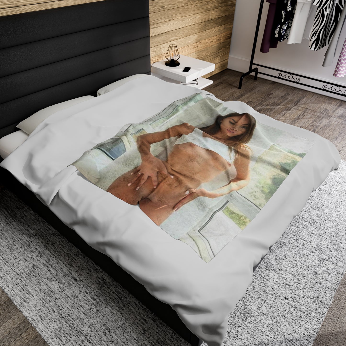 Velveteen Plush Blanket Charity Crawford Nude