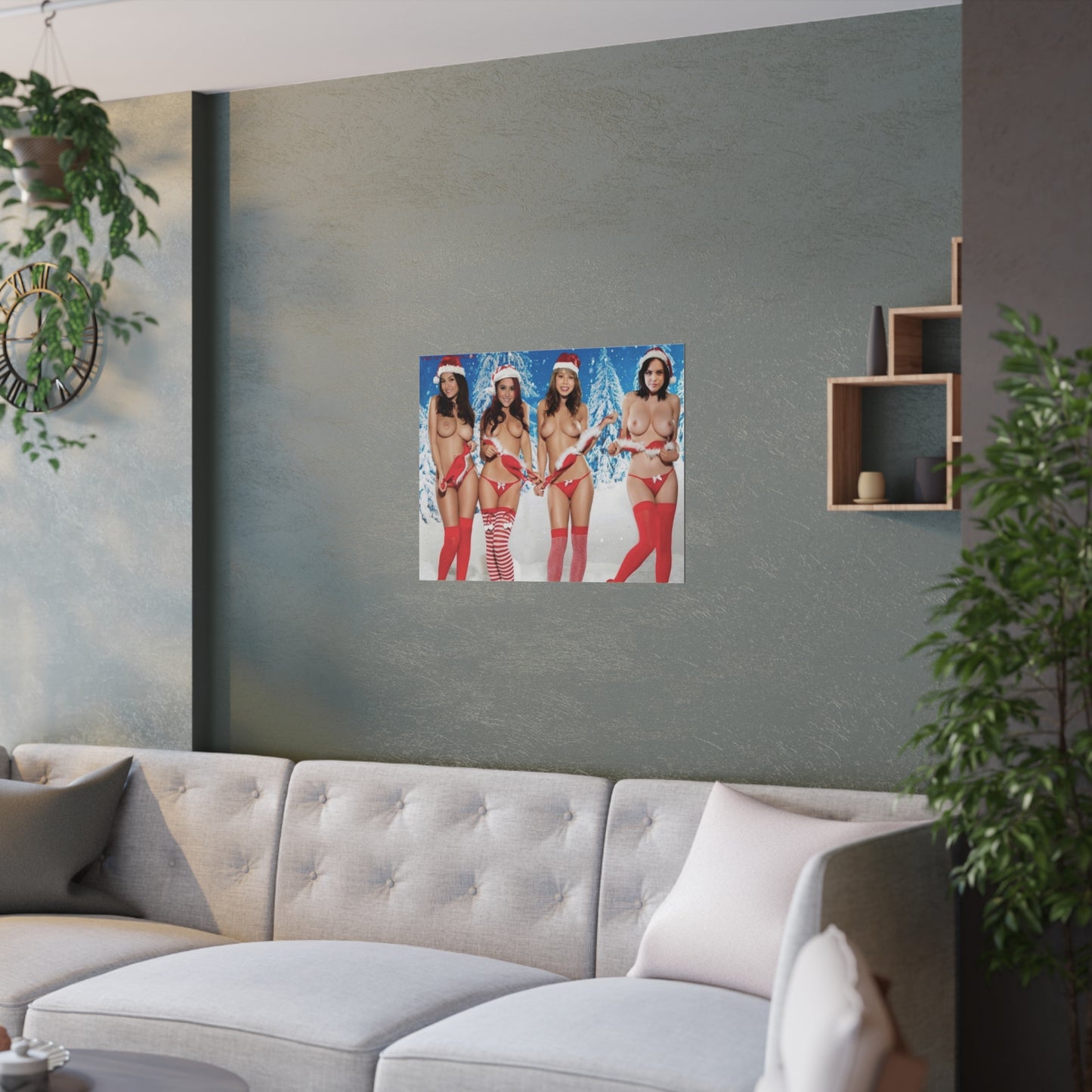 Satin Posters (210gsm) Christmas Pornstars Nude