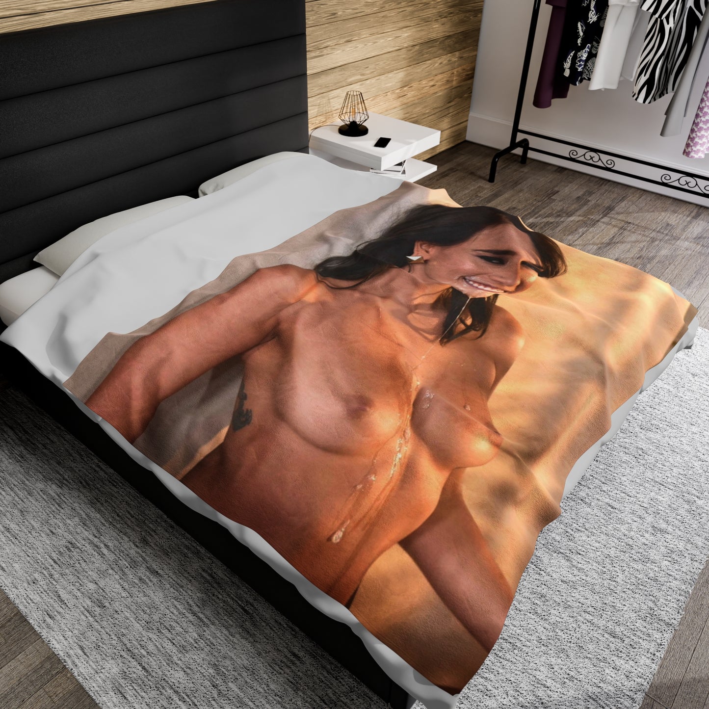 Velveteen Plush Blanket Janice Griffith Nude