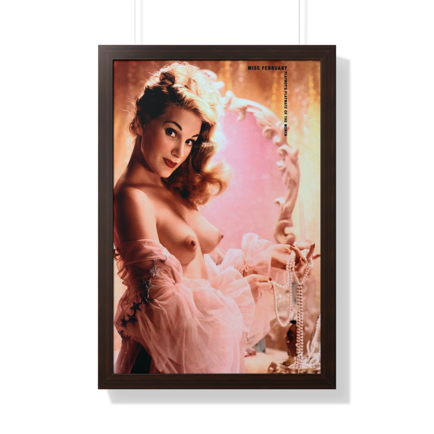 Framed Vertical Poster Playboy Playmate February 1954 Margaret Scott