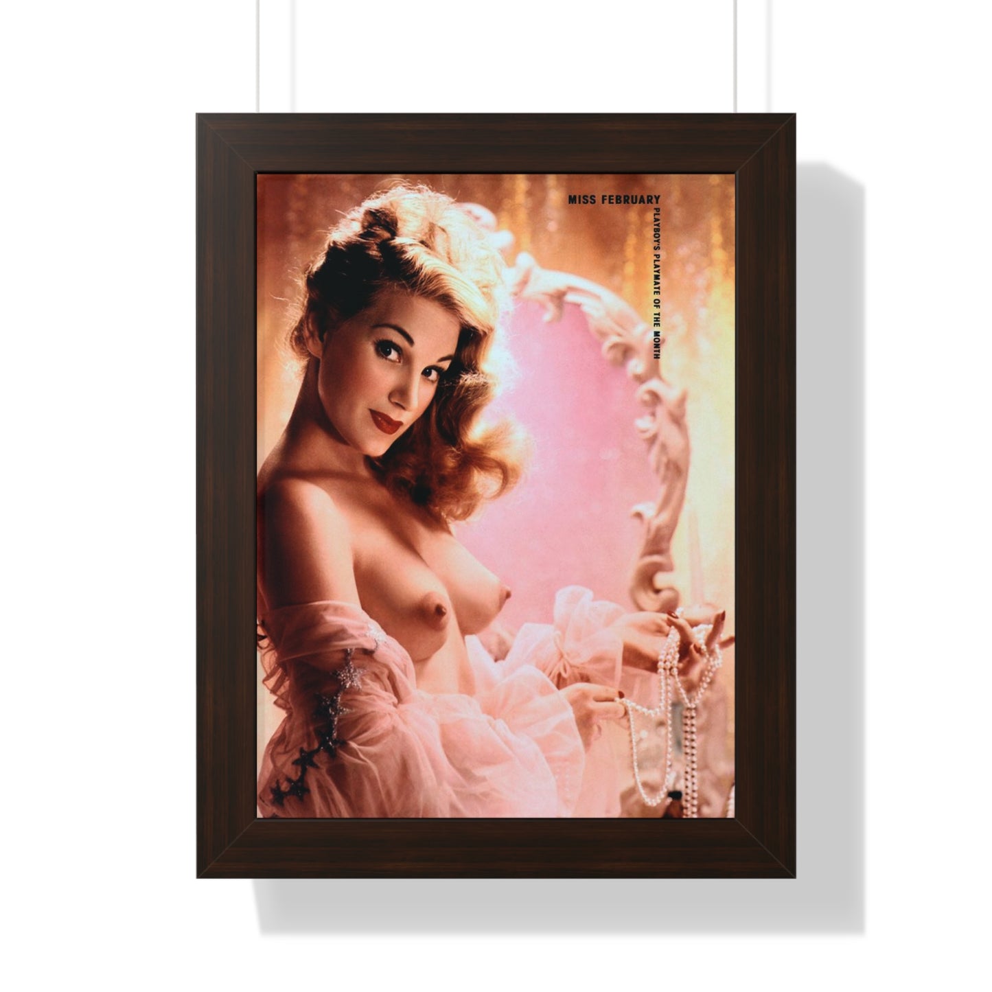 Framed Vertical Poster Playboy Playmate February 1954 Margaret Scott