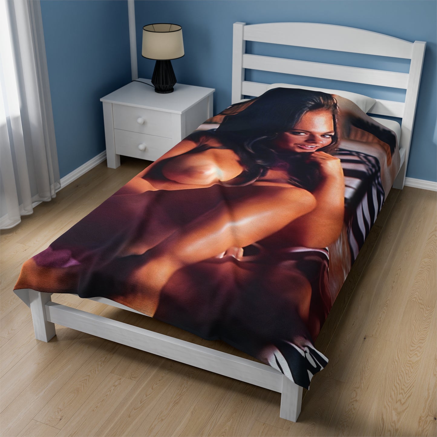 Velveteen Plush Blanket Playboy Playmate Cynthia Myers nude