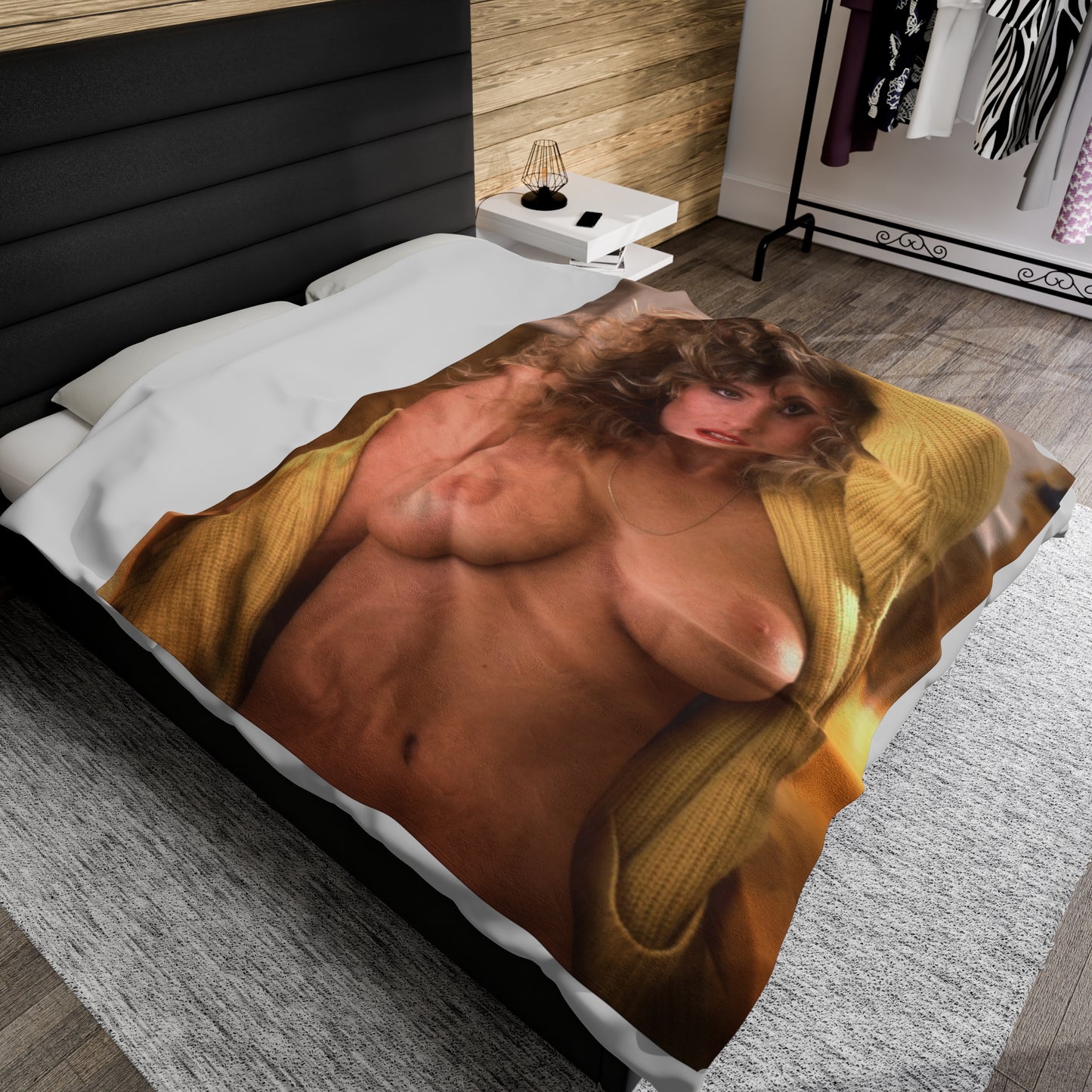 Velveteen Plush Blanket Playboy Playmate September 1990 Kerri Kendall