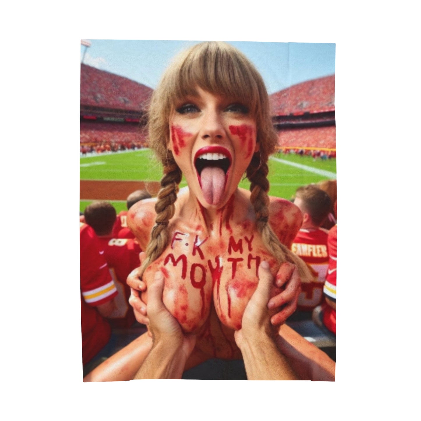 Velveteen Plush Blanket Taylor Swift AI Nudes