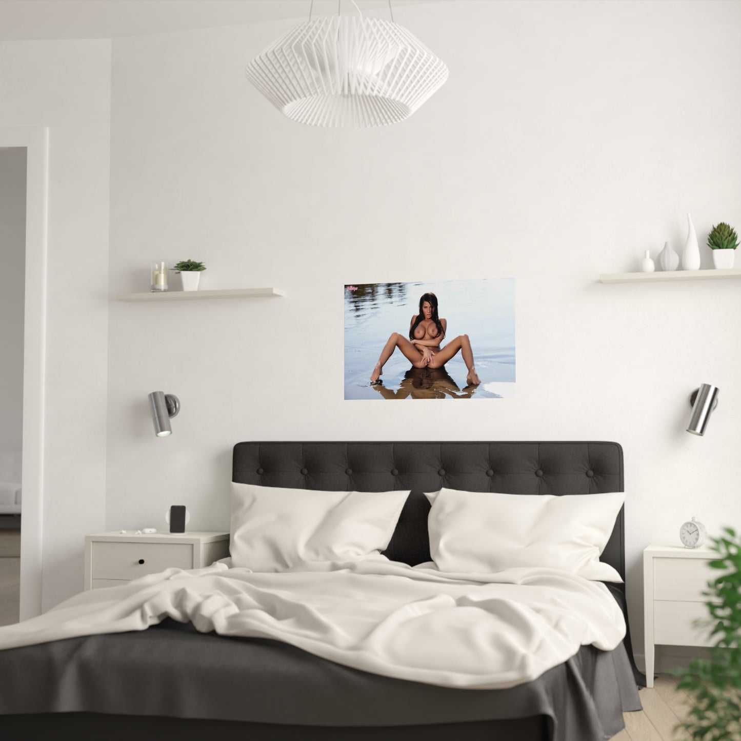 Satin Posters (210gsm) Madison Ivy Nude at the Beach
