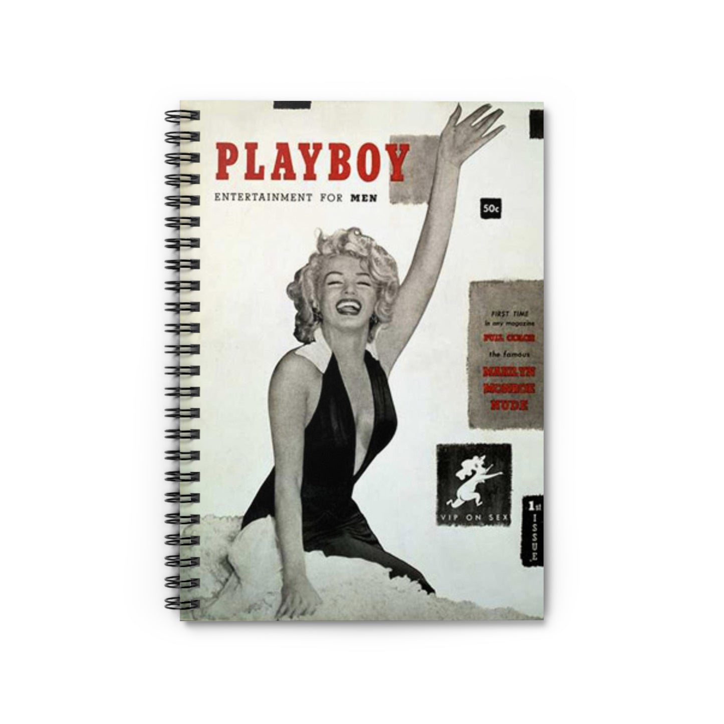 Spiral Notebook - Ruled Line Playboy Cover December 1953 Marilyn Monroe