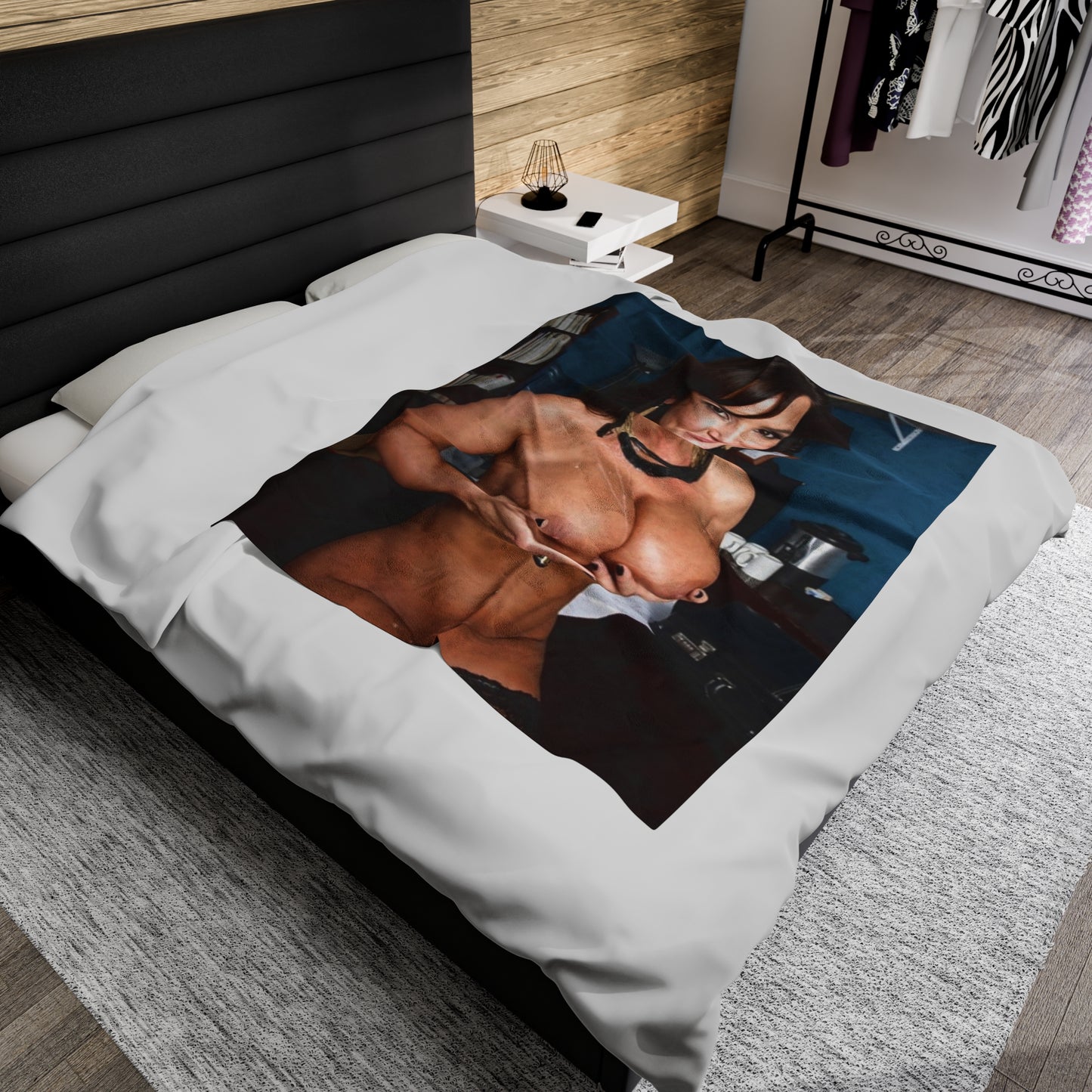 Velveteen Plush Blanket Lisa Ann Nude