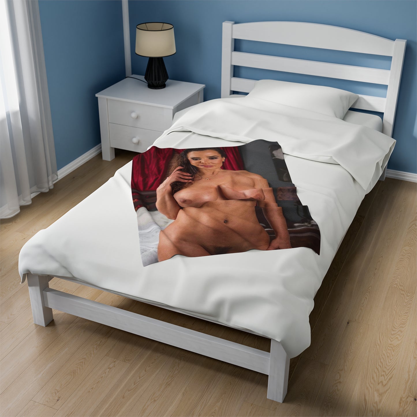 Velveteen Plush Blanket Lisa Ann Nude