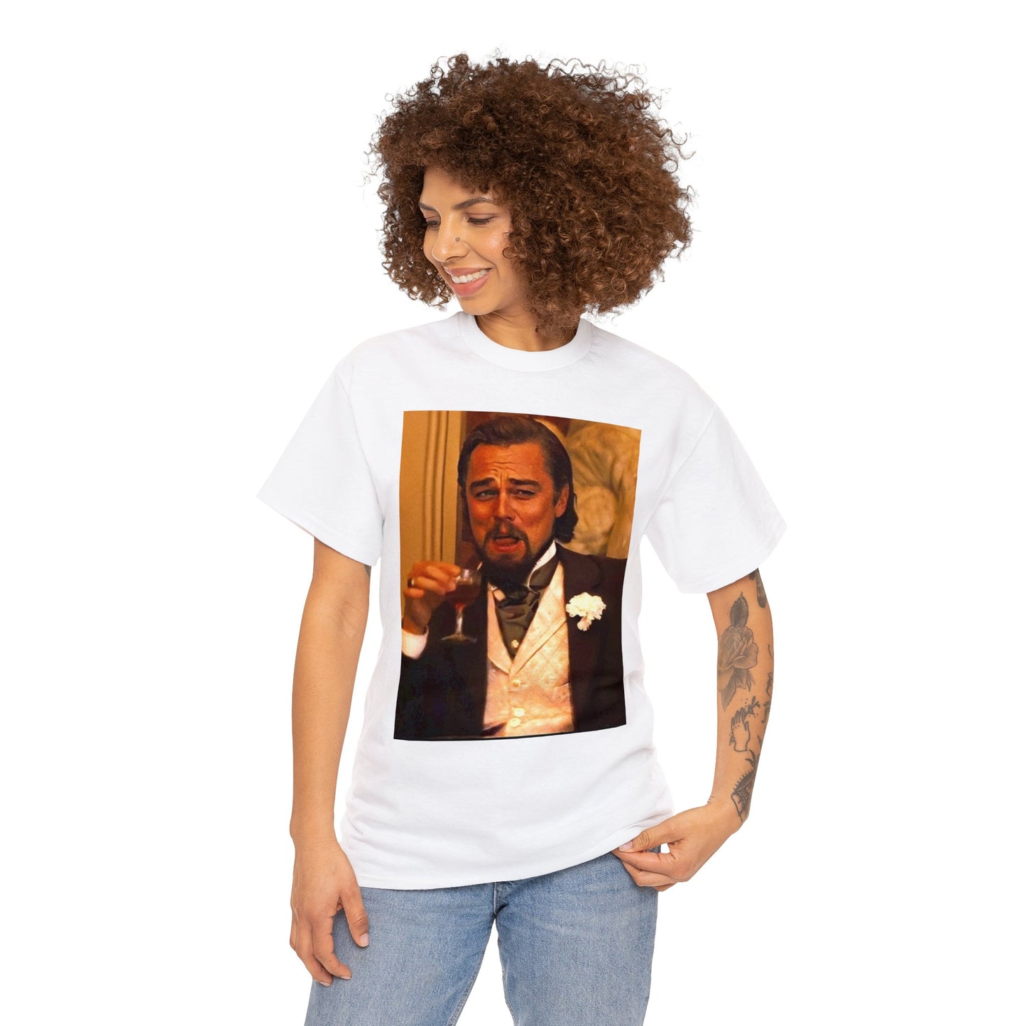 Unisex Heavy Cotton Tee Leonard DiCaprio Django Meme