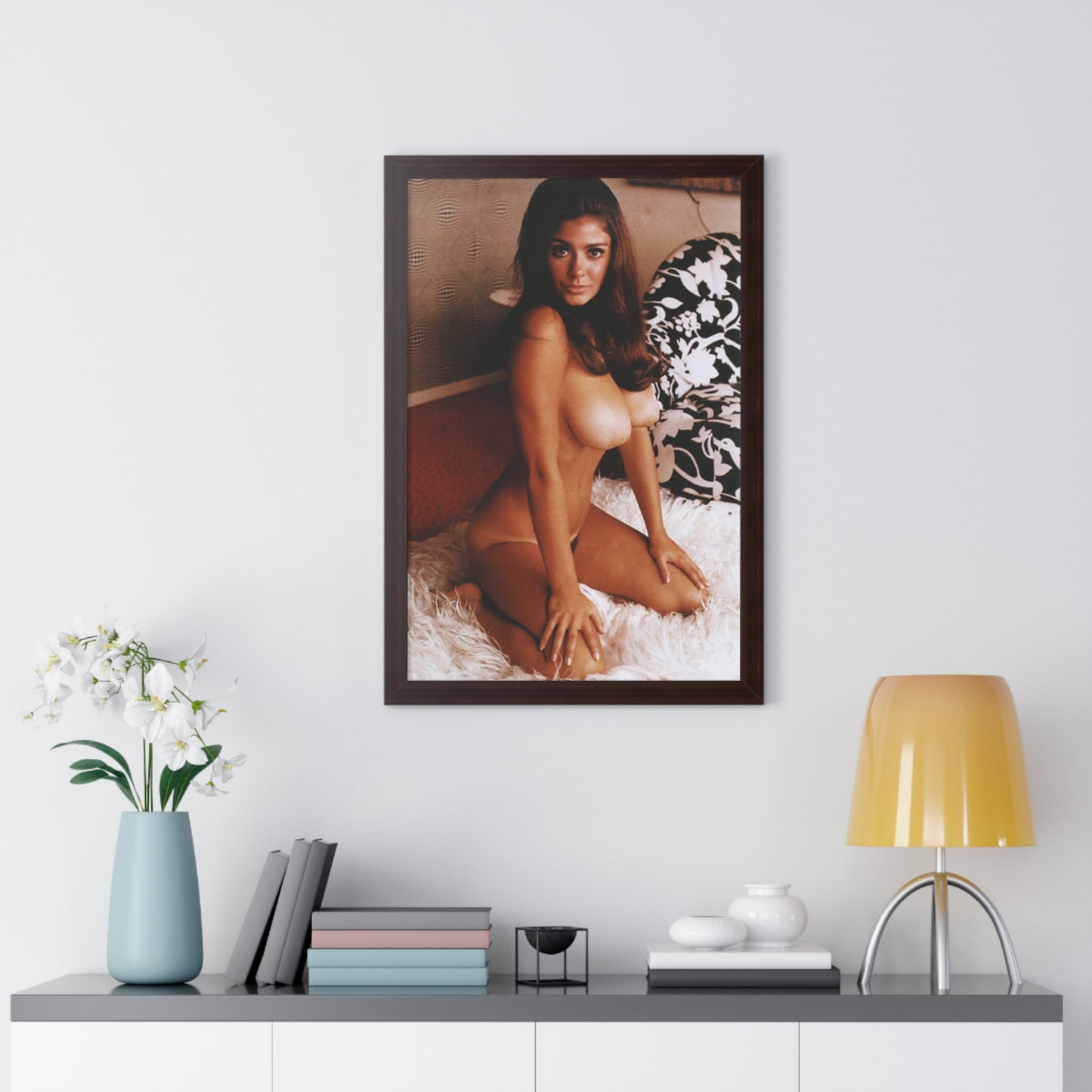 Framed Vertical Poster Playboy Playmate Cynthia Myers Nude