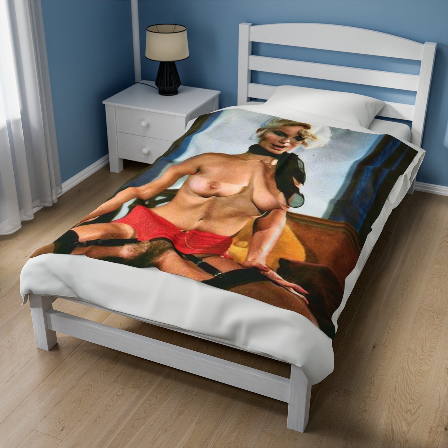 Velveteen Plush Blanket Porn Star Seka Nude