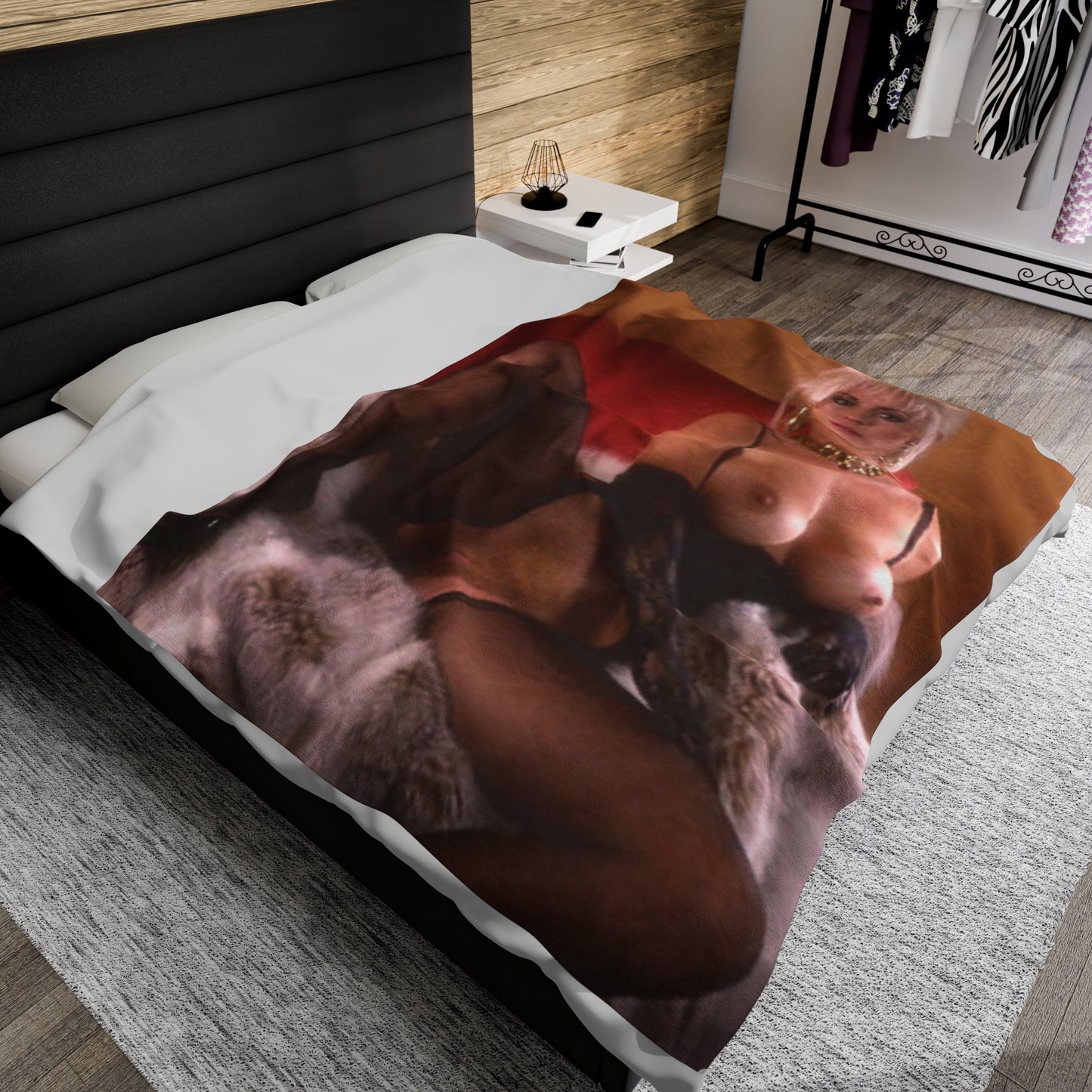 Velveteen Plush Blanket Porn Star Seka Nude