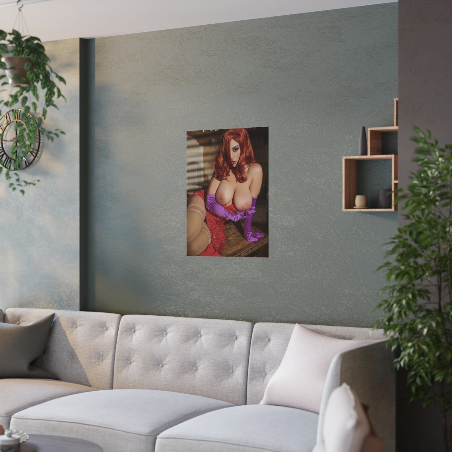 Satin Posters (210gsm) Jessica Rabbit (Blondie Fesser) Nude #2