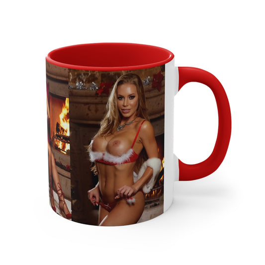 Accent Coffee Mug, 11oz Pornstar Nicole Aniston Nude Christmas