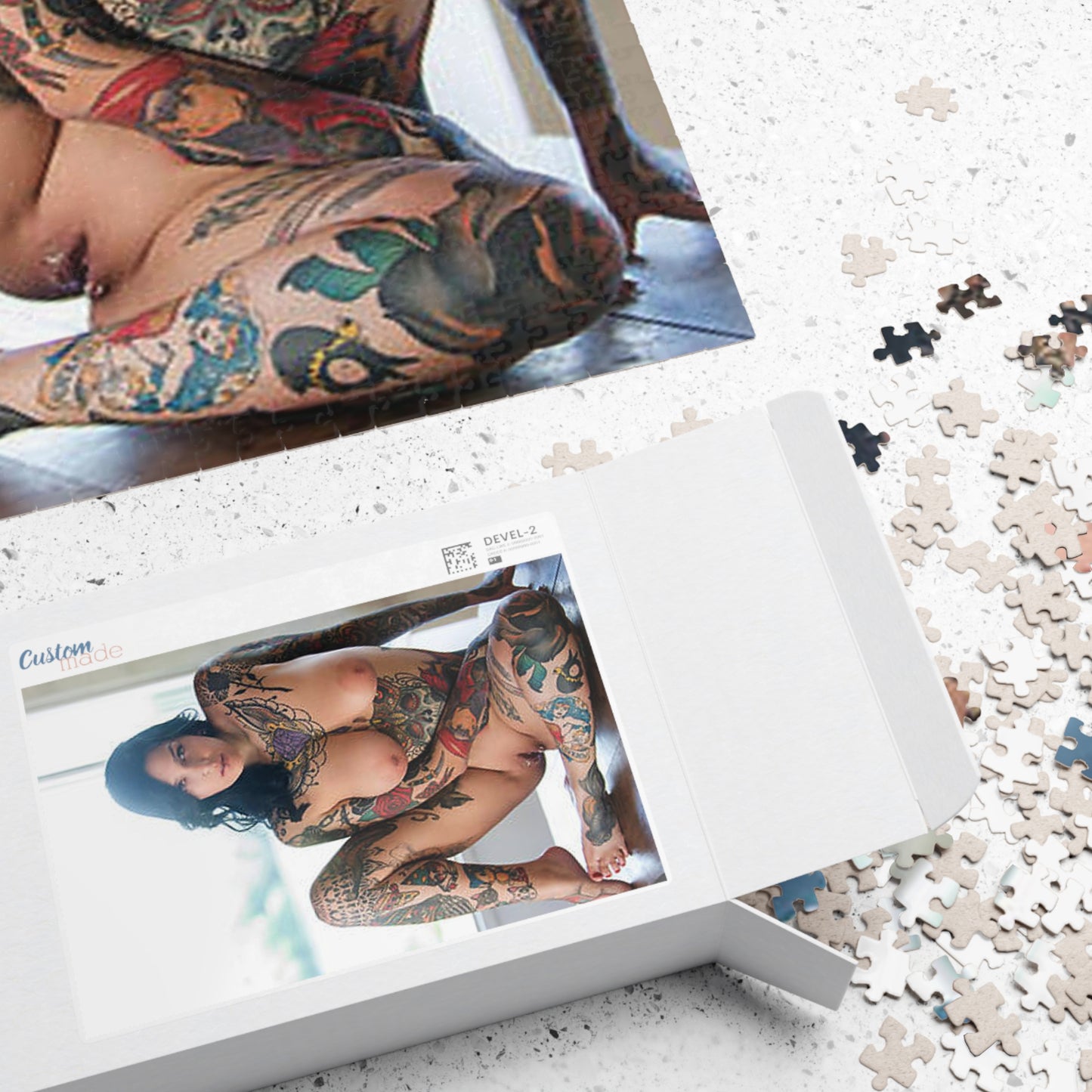 Puzzle (110, 252, 500, 1014-piece) Nude and Tattooed #2