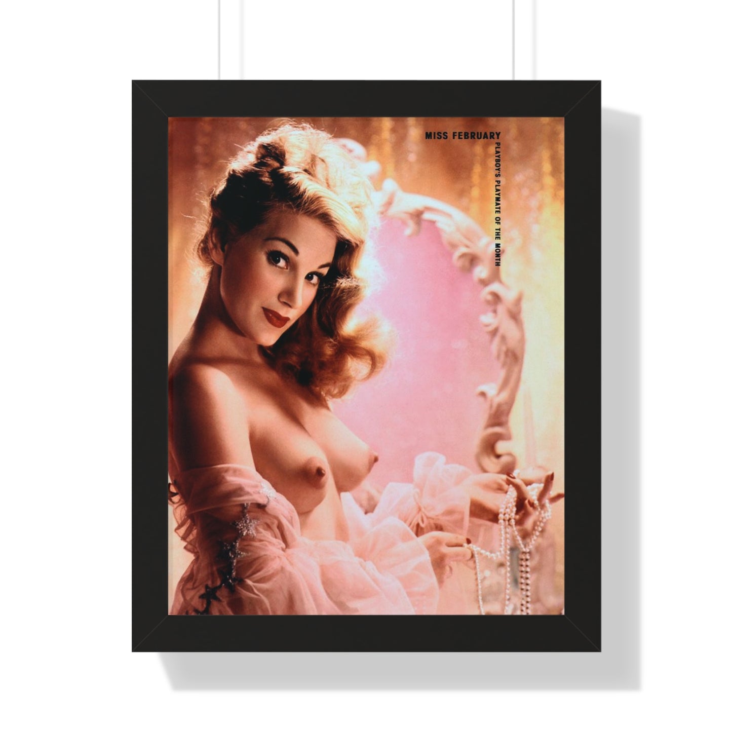 Framed Vertical Poster Playboy Playmate February 1954 Margaret Scott