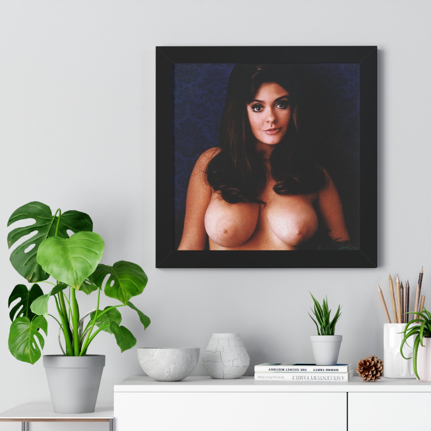 Framed Vertical Poster Playboy Playmate Cynthia Myers Nude