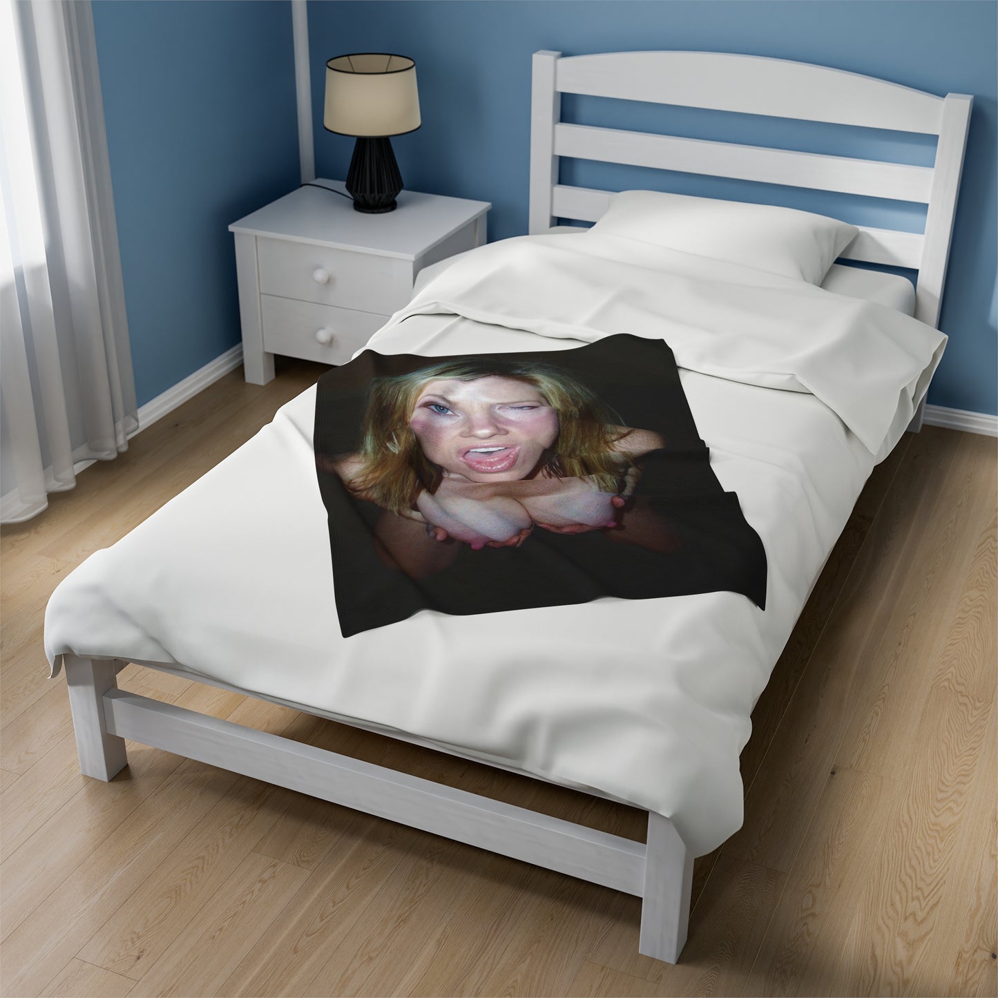 Velveteen Plush Blanket Cumshot Target