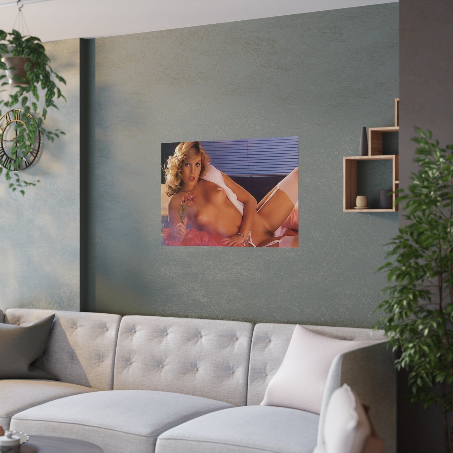 Satin Posters (210gsm) Retro Pornstar Shauna Grant Nude