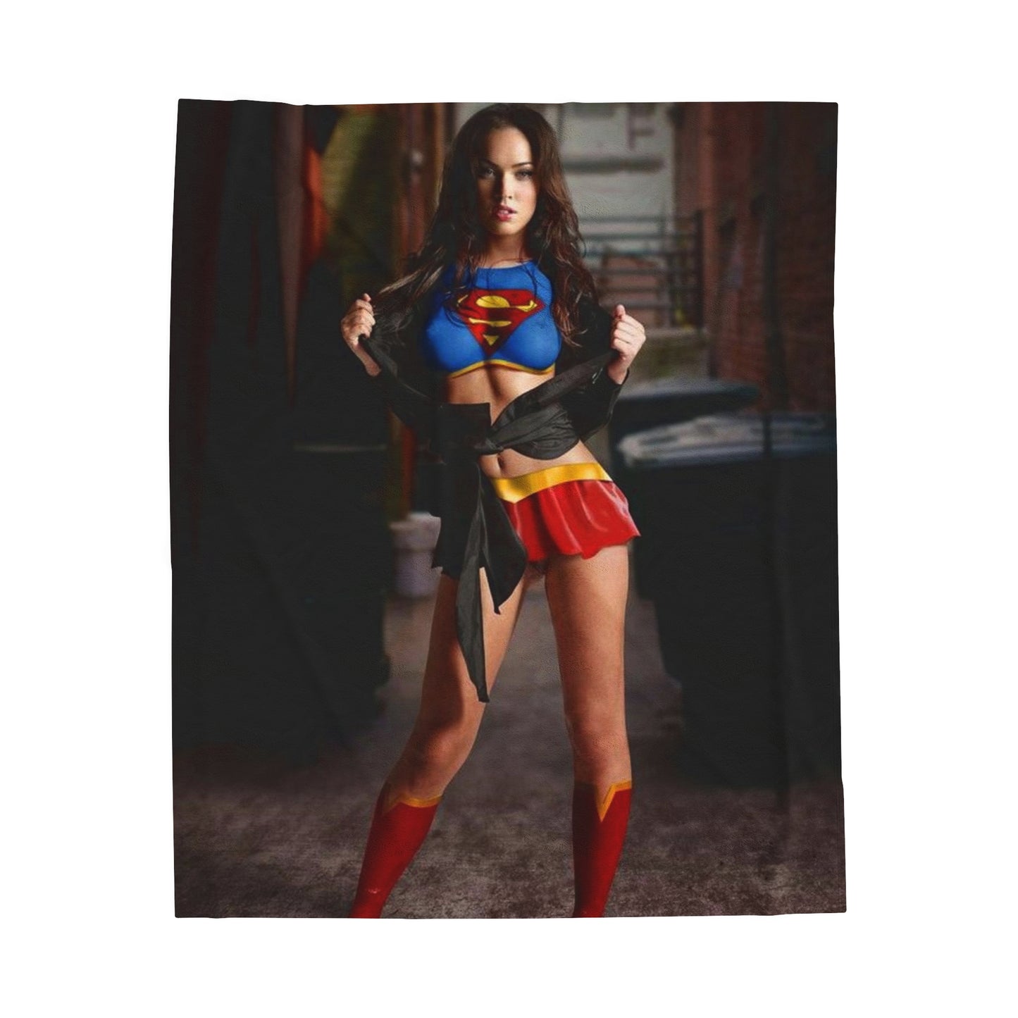 Velveteen Plush Blanket Megan Fox