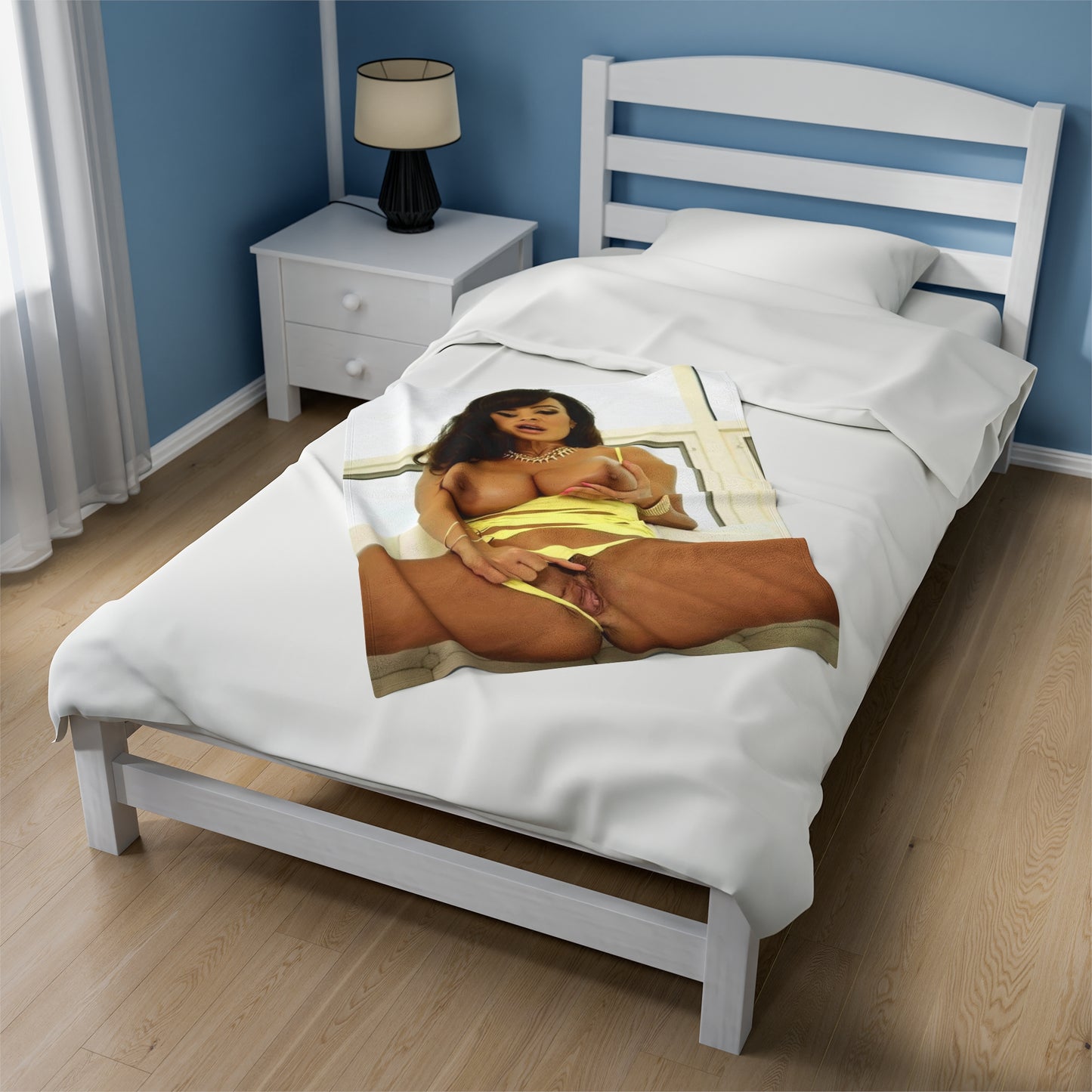 Velveteen Plush Blanket Lisa Ann Nude