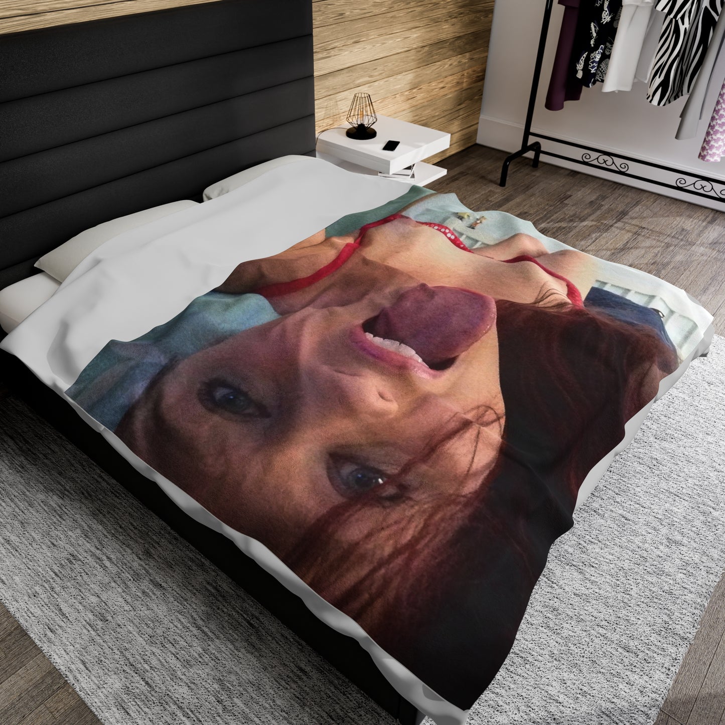Velveteen Plush Blanket Cumshot Target