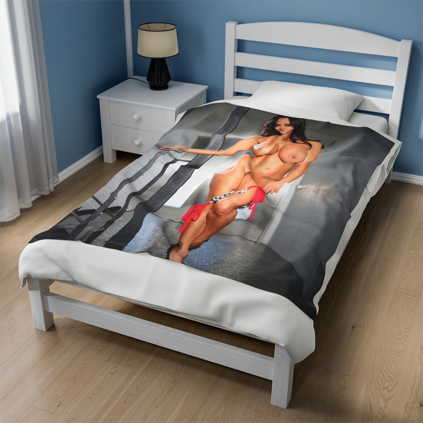 Velveteen Plush Blanket Ava Addams Nude
