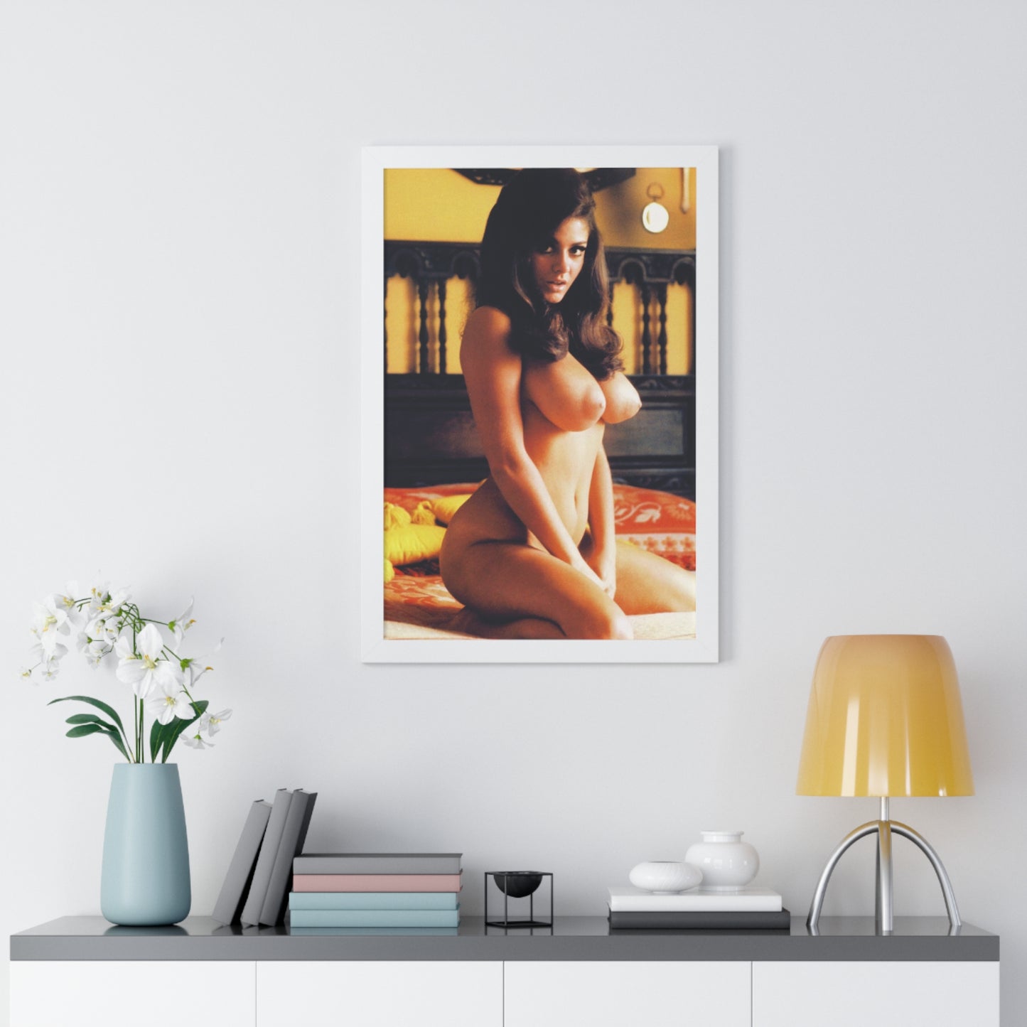 Framed Vertical Poster Playmate Cynthia Myers Nude