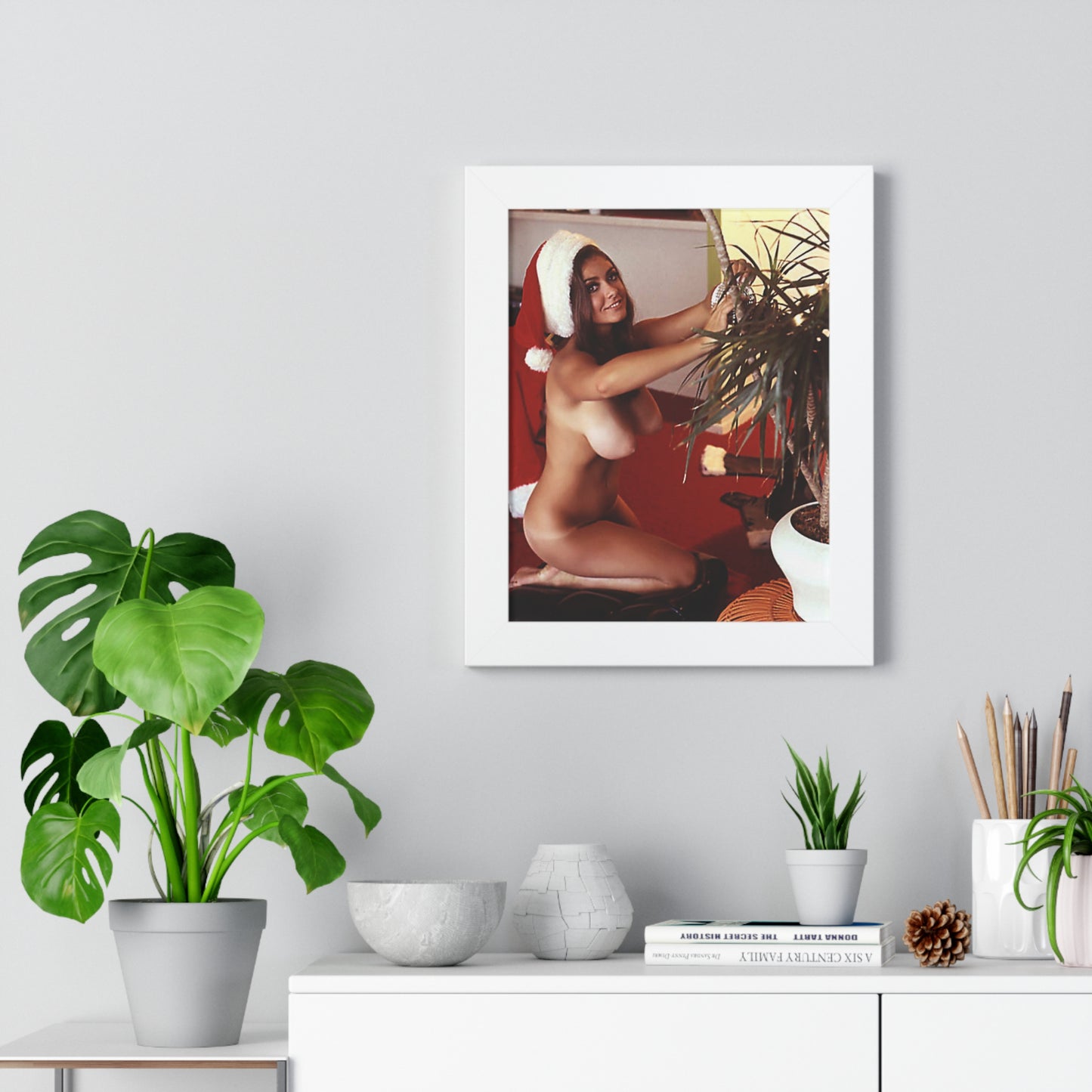 Framed Vertical Poster Playboy Playmate Cynthia Myers Nude