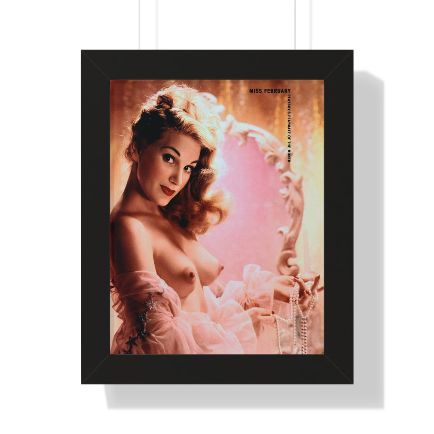 Framed Vertical Poster Playboy Playmate February 1954 Margaret Scott