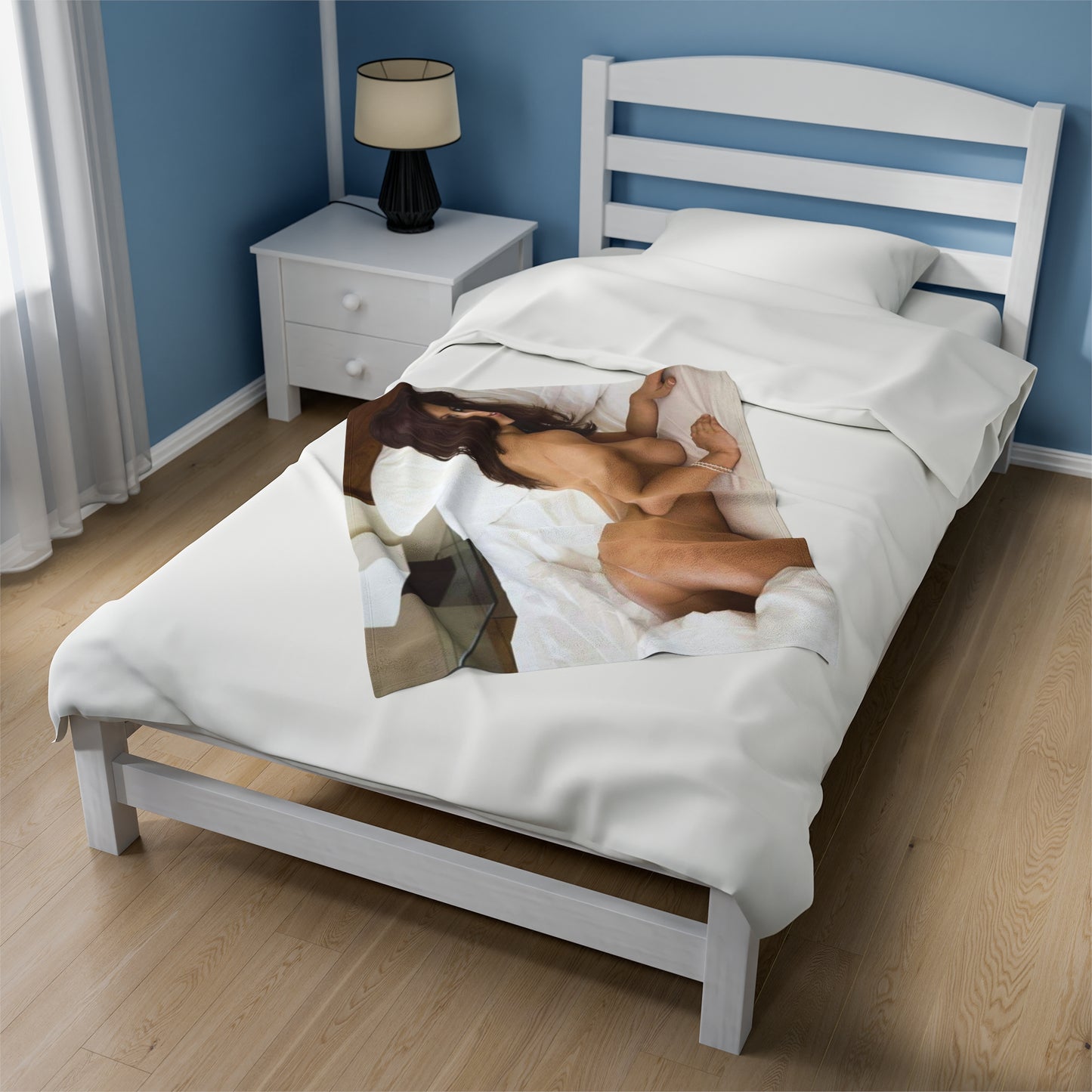 Velveteen Plush Blanket Katie Marie Cork Nude Natural Brunette