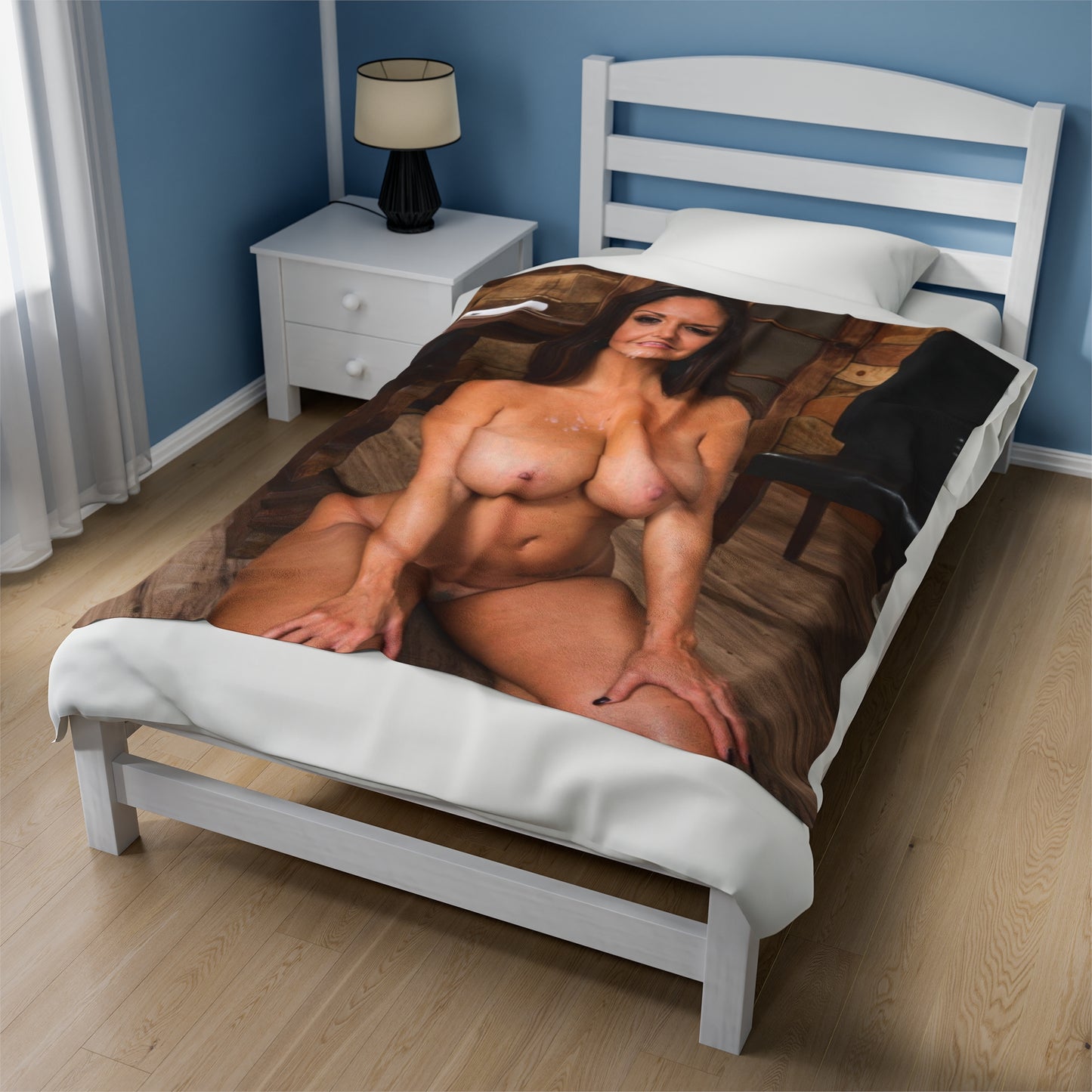 Velveteen Plush Blanket Ava Addams Nude