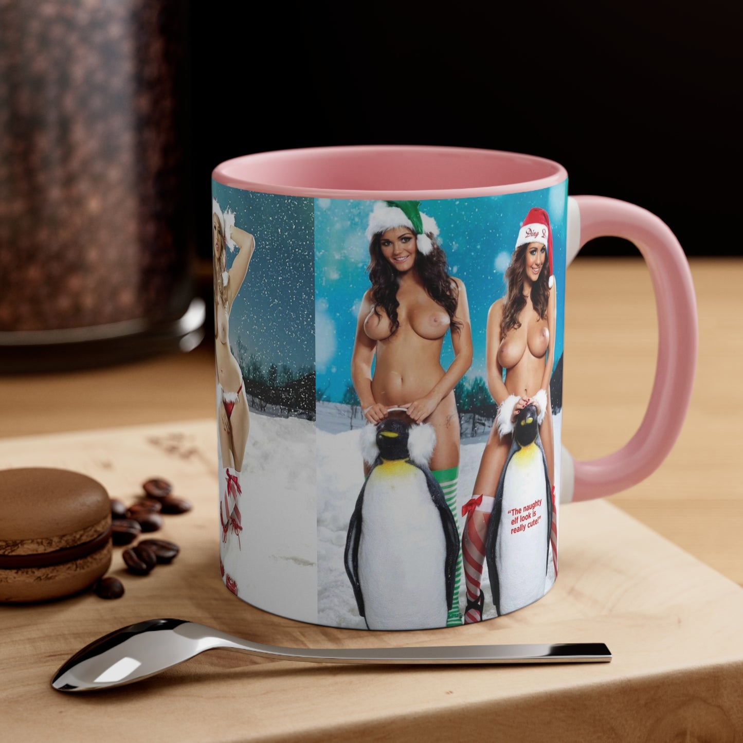 Accent Coffee Mug, 11oz Nude Christmas Pornstars