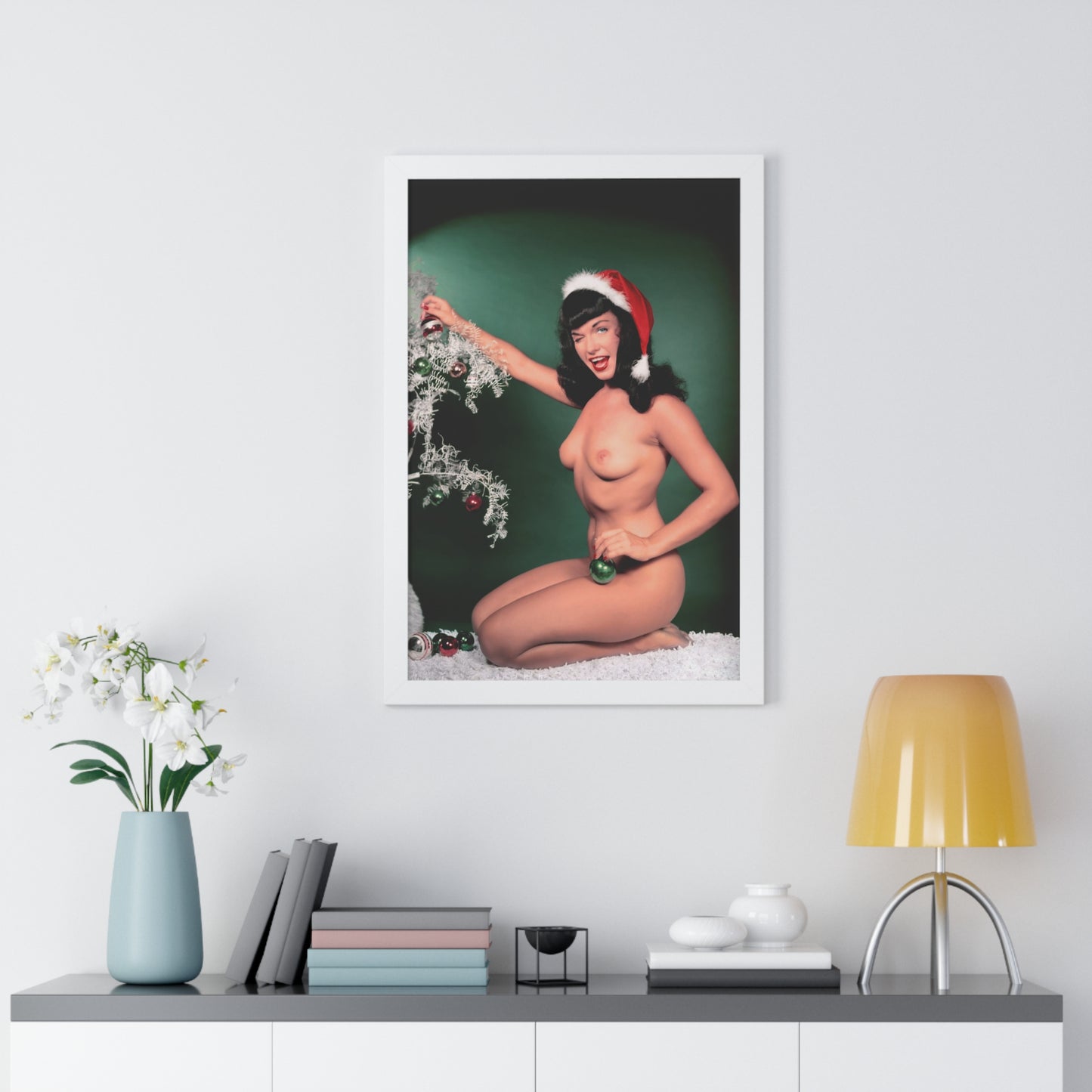 Framed Vertical Poster Playboy Playmate January 1955 Bettie Page