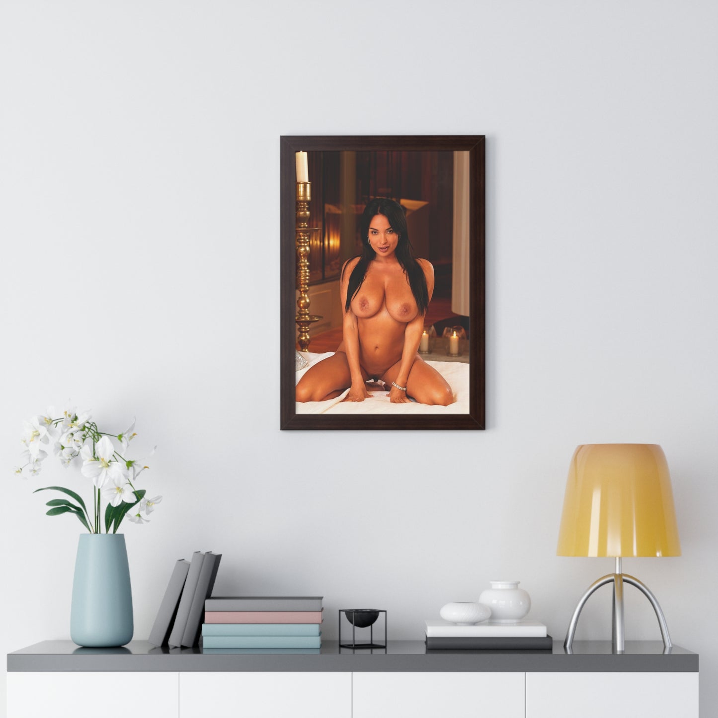 Framed Vertical Poster Pornstar Anissa Kate Nude