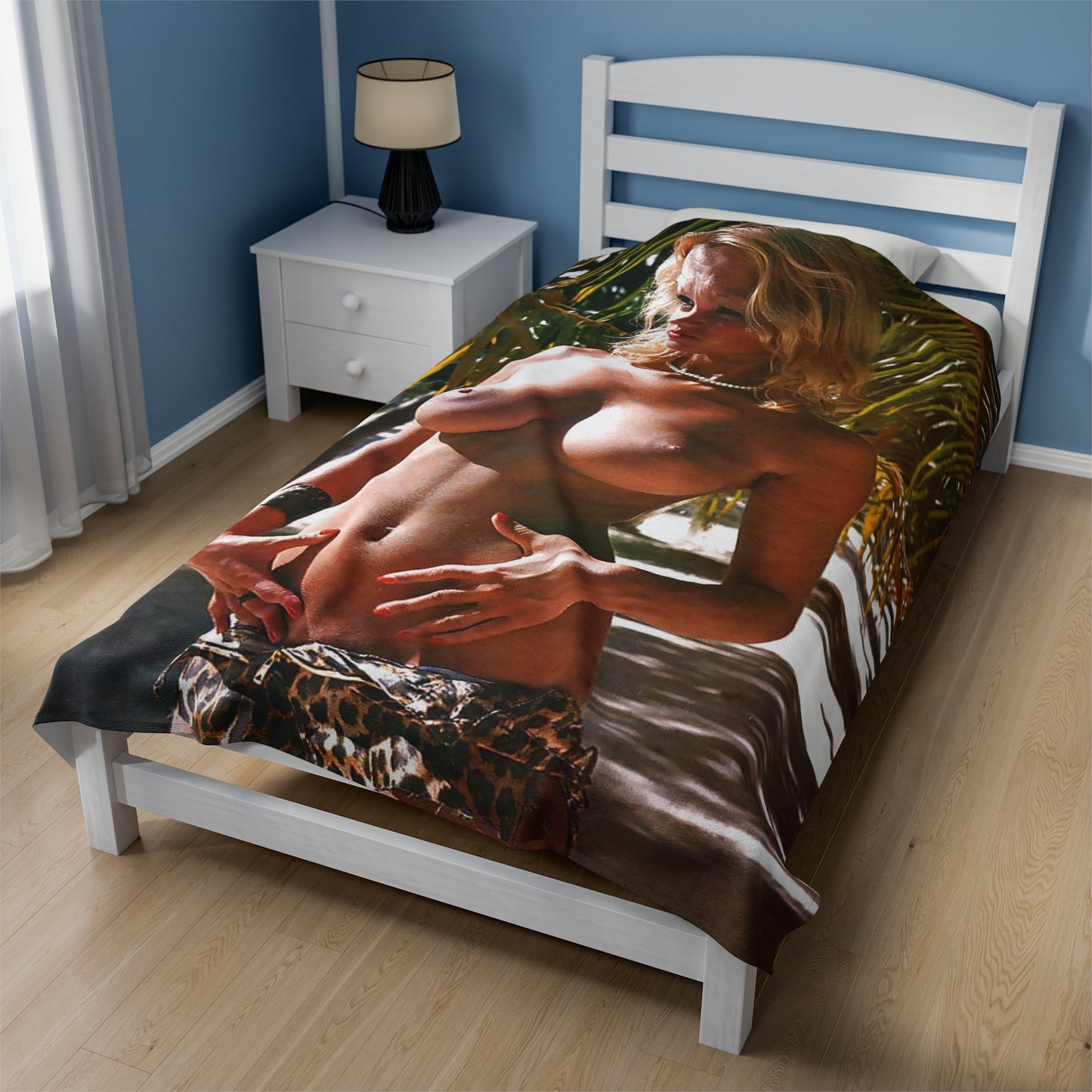 Velveteen Plush Blanket Vintage French Pornstar Brigitte Lahaie
