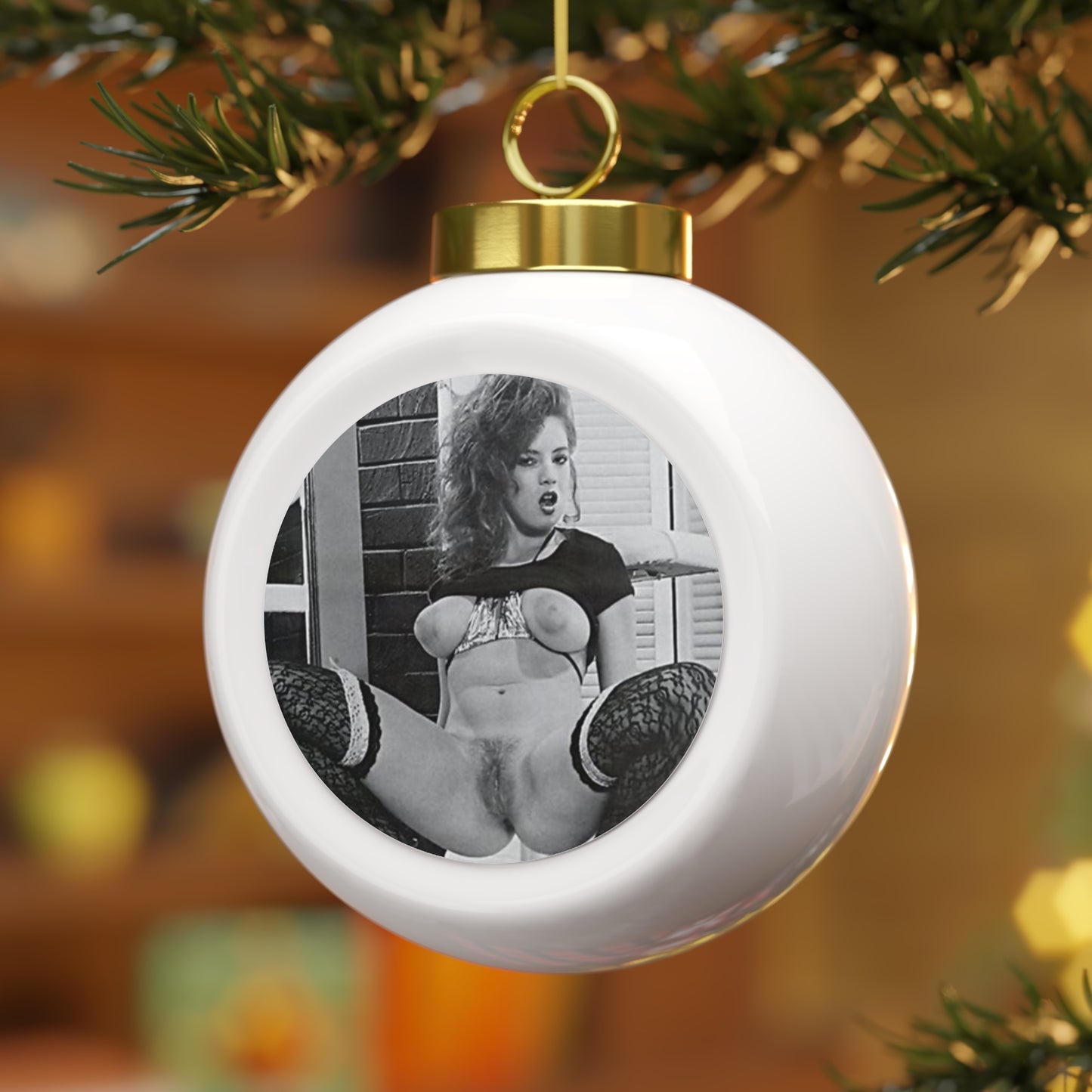 Christmas Ball Ornament Retro Porn Star Traci Lords Nude Naked