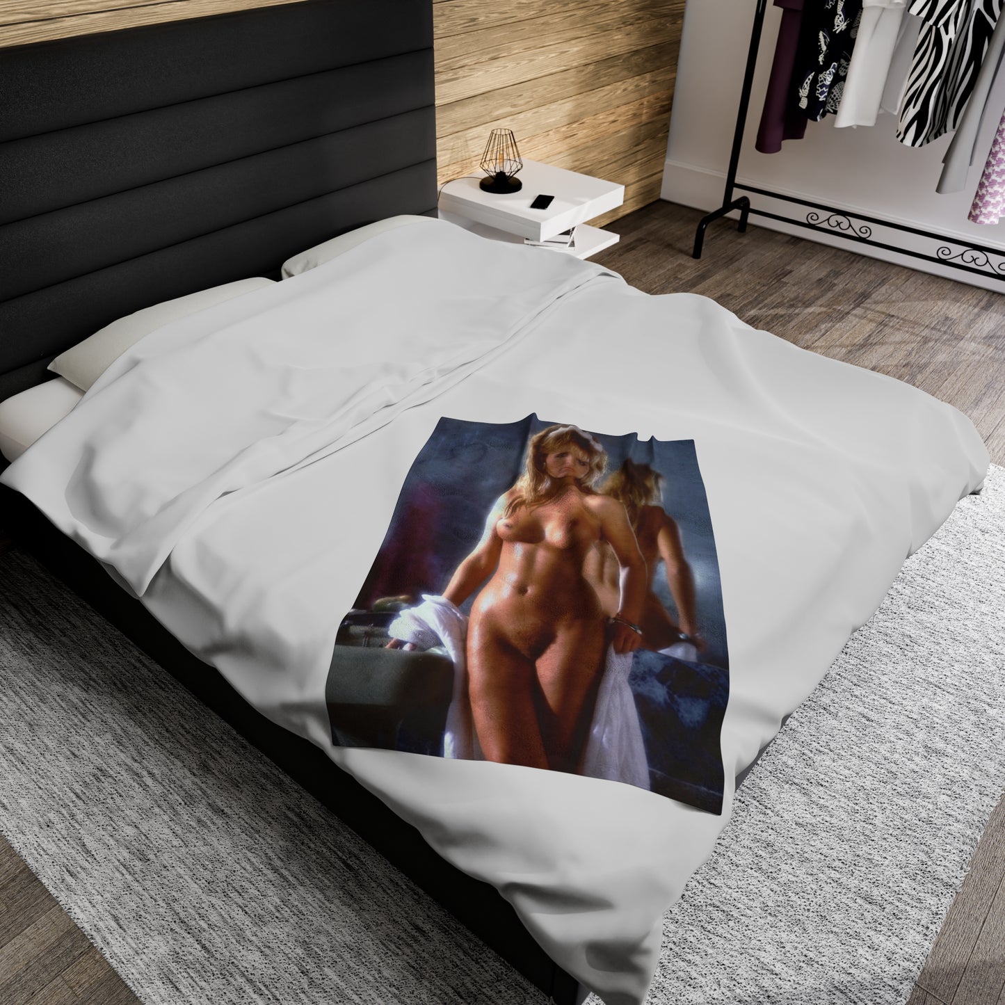 Velveteen Plush Blanket Playboy Playmate July 1987  Carmen Berg