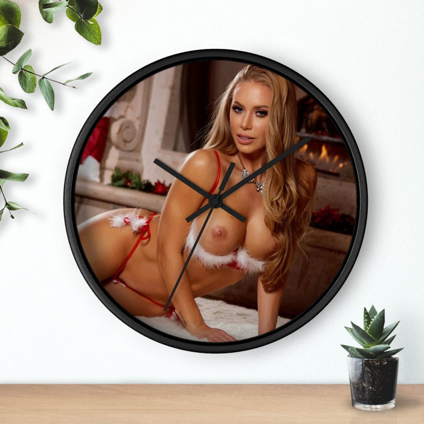 Wall Clock Pornstar Nicole Aniston Nude Christmas