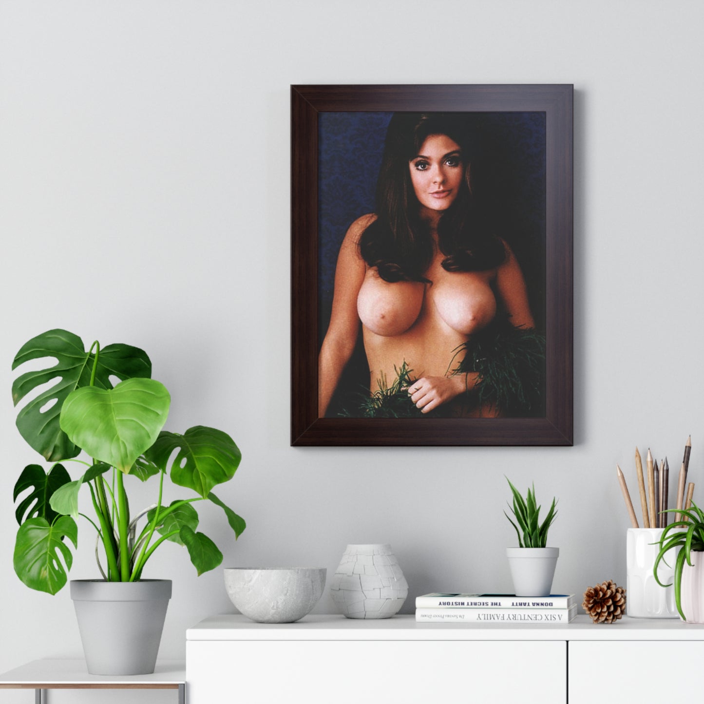Framed Vertical Poster Playboy Playmate Cynthia Myers Nude