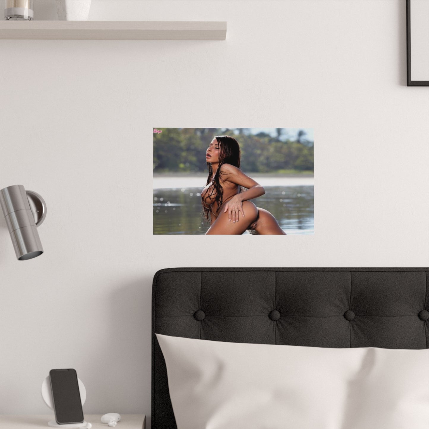 Satin Posters (210gsm) Madison Ivy Nude in a Lake